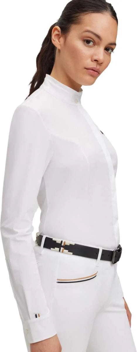 Boss Equestrian Womens White Emma Show Shirt