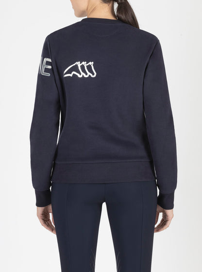 Equiline Cenor Navy Logo Sweatshirt