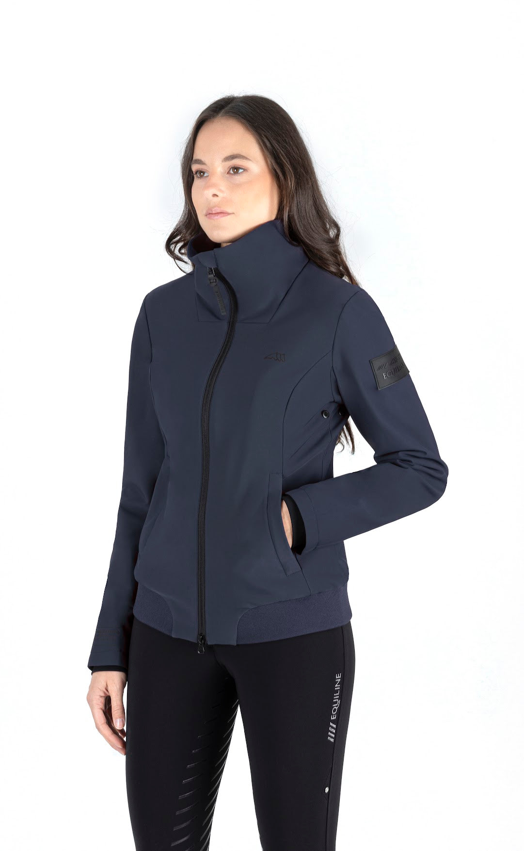 Equiline Soft Shell navy Womens Colastec Jacket is great for the shows or the yard. 
