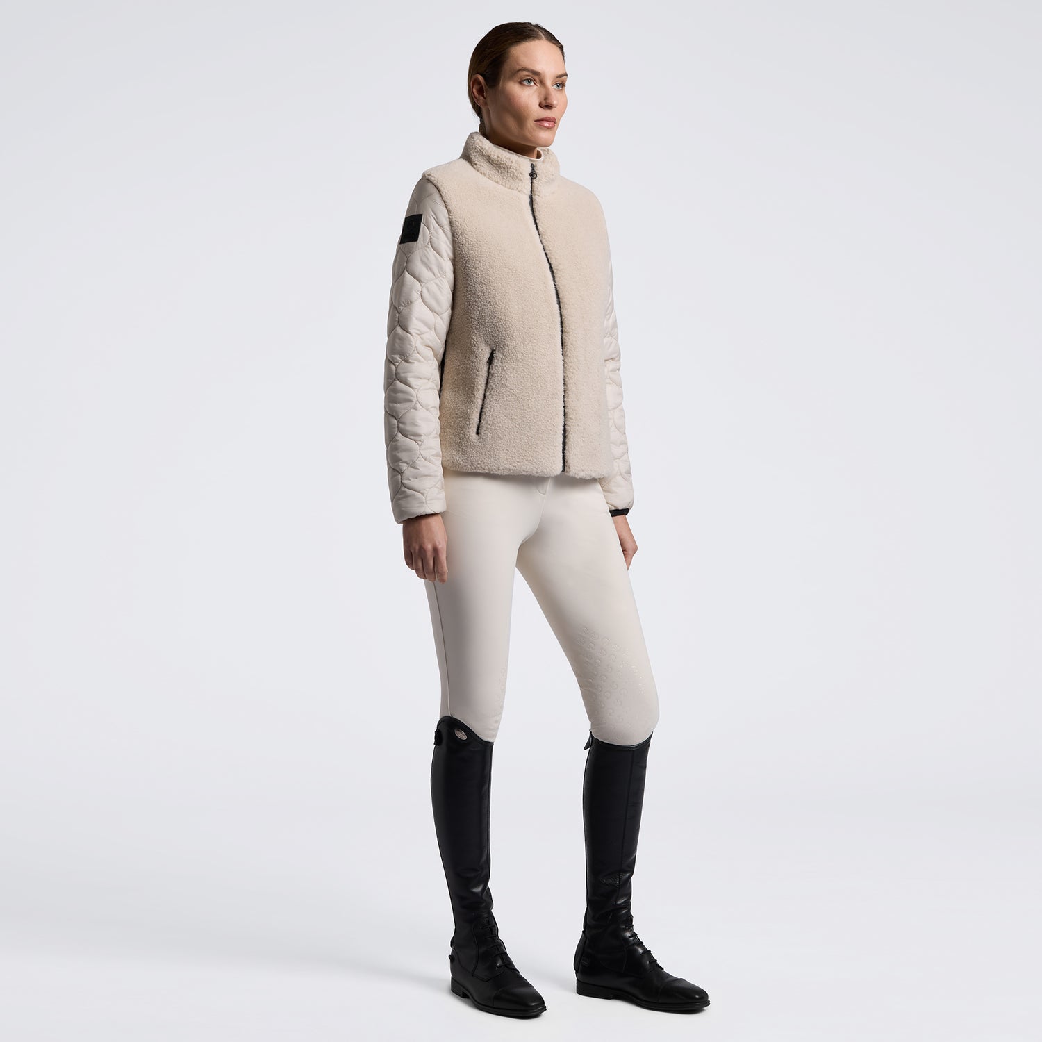 Cavalleria Toscana Teddy Fleece Jacket - Rainy Day