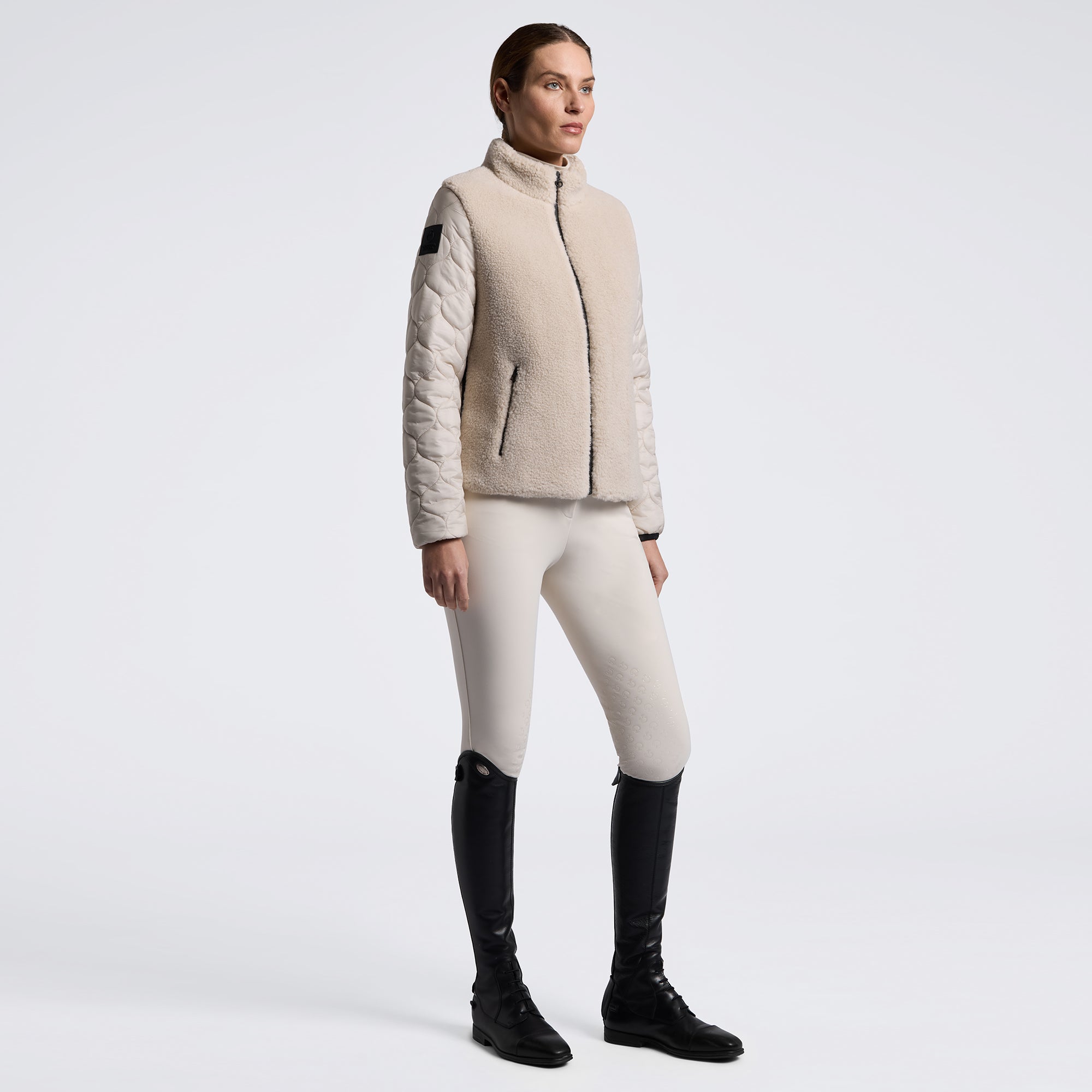 Cavalleria Toscana Teddy Fleece Jacket - Rainy Day
