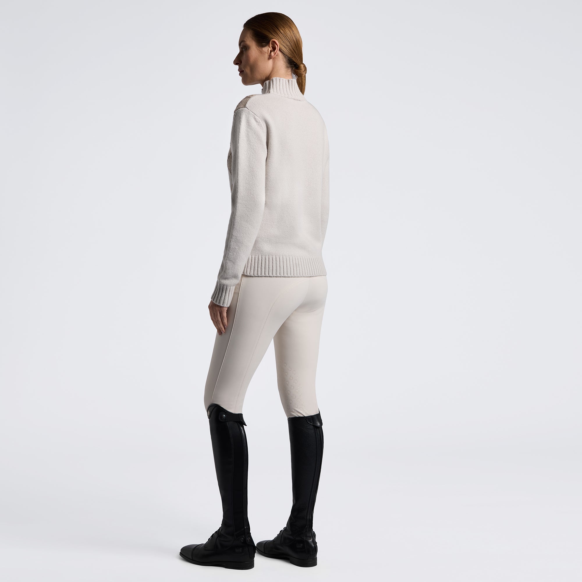 Cavalleria Toscana Diamond Turtle Neck Sweater- Rombi/Rainy Day