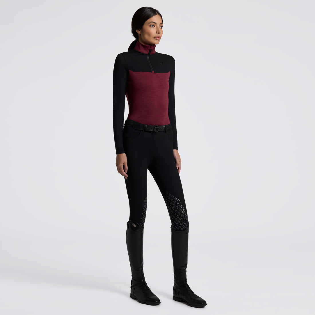 Cavalleria Toscana L/S Tech Wool Half Zip Training Top