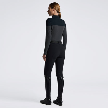 Cavalleria Toscana Technical Striped Wool Half Zip Training Top