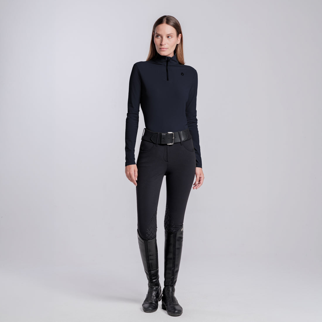 Cavalleria Toscana Jersey Half Zip Training Top - Navy Blue