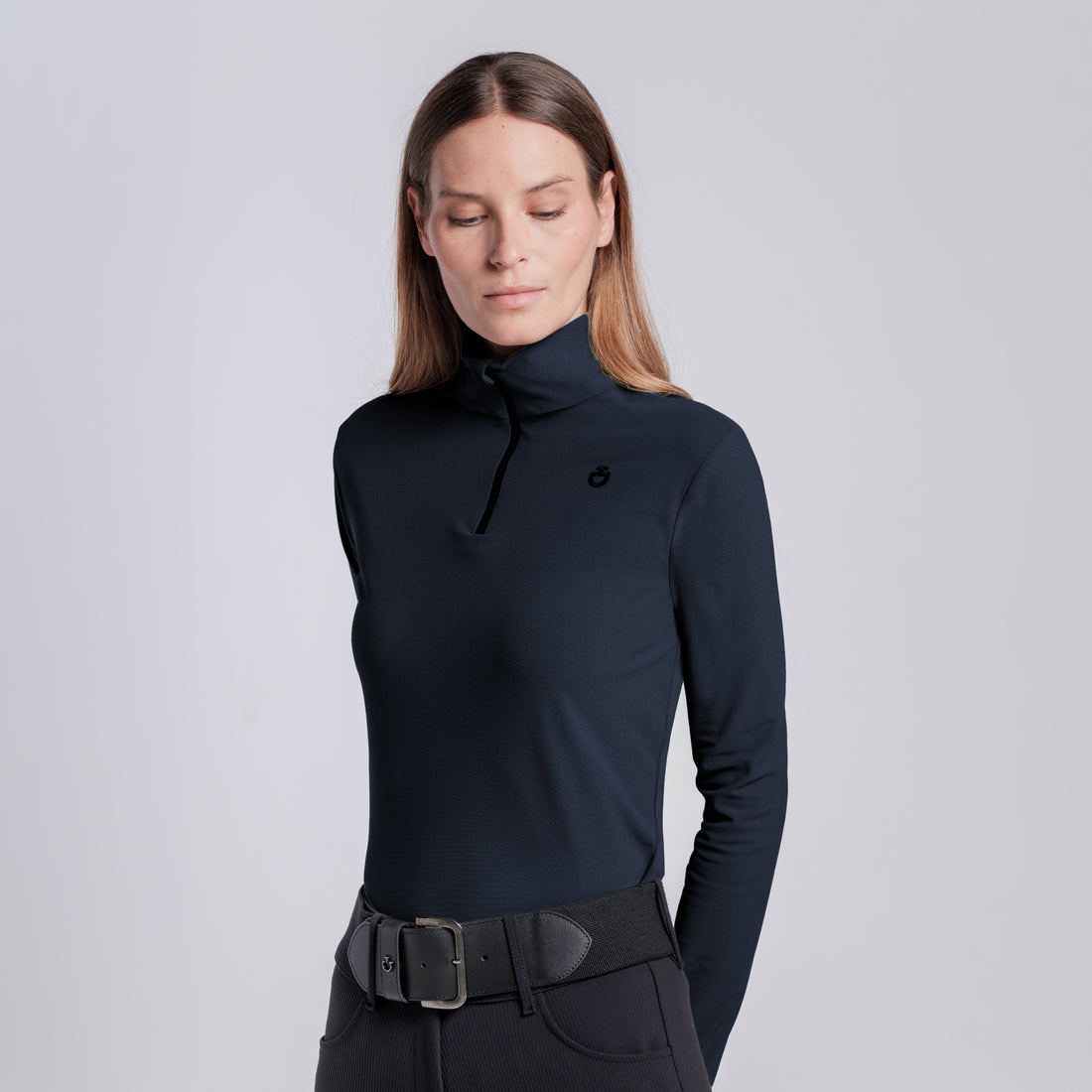 Cavalleria Toscana Jersey Half Zip Training Top - Navy Blue