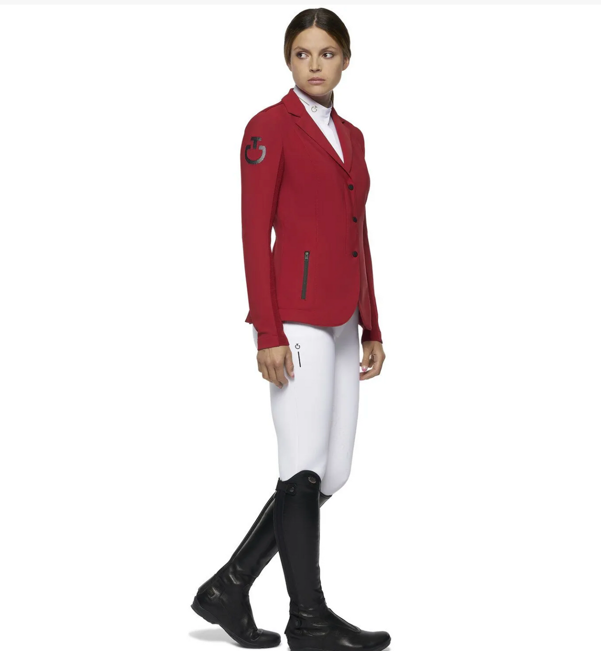 Red Master Riding Jacket Revo Perforated Red Light Tech Knit Zip Riding Jacket – IG Equine ...