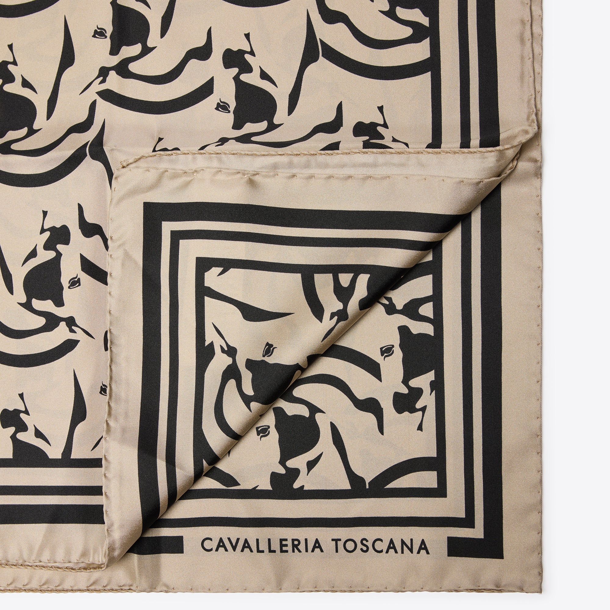 Cavalleria Toscana Horses Silk Pattern Foulard