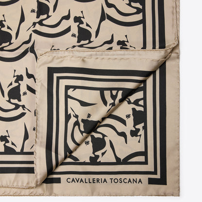 Cavalleria Toscana Horses Silk Pattern Foulard