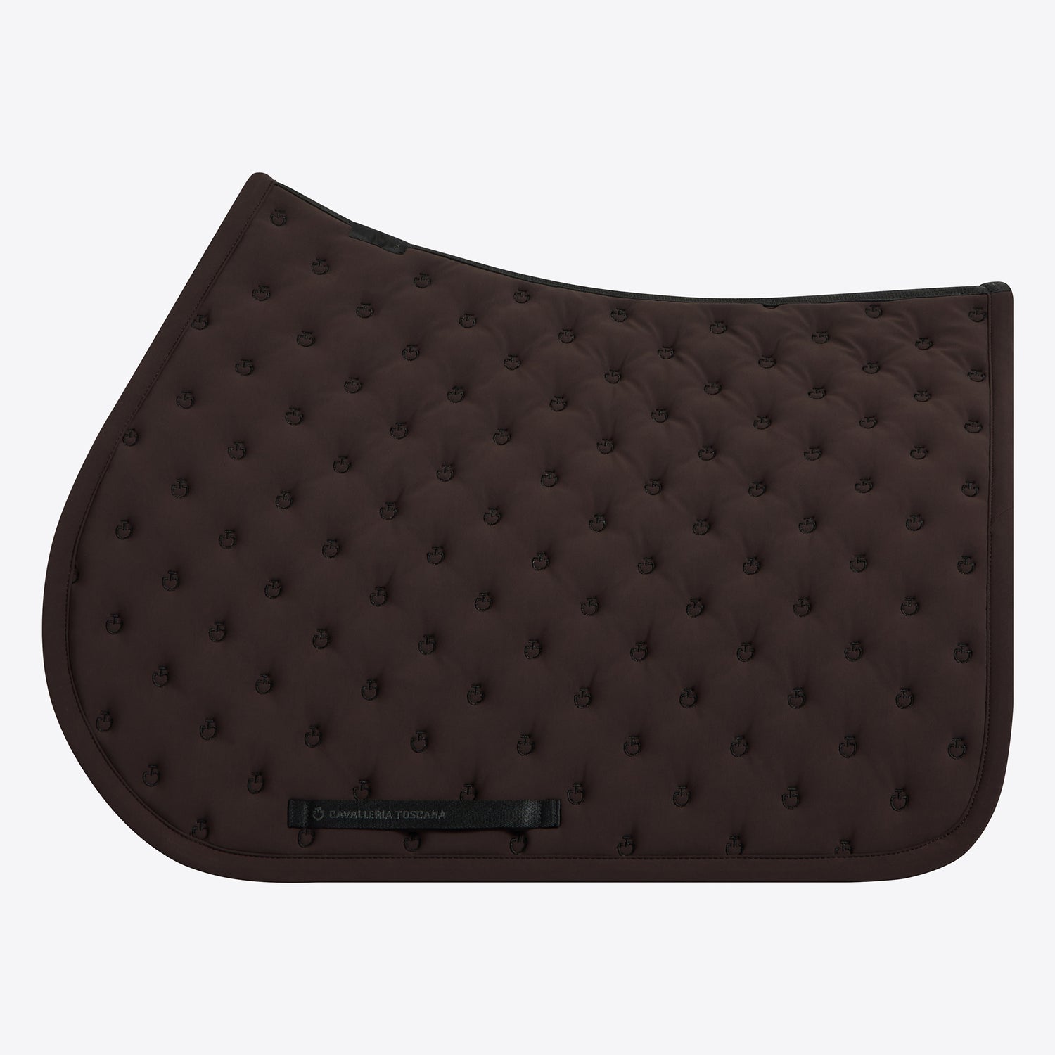 Cavalleria Toscana Embroidery Jumping Saddle Pad - Expresso