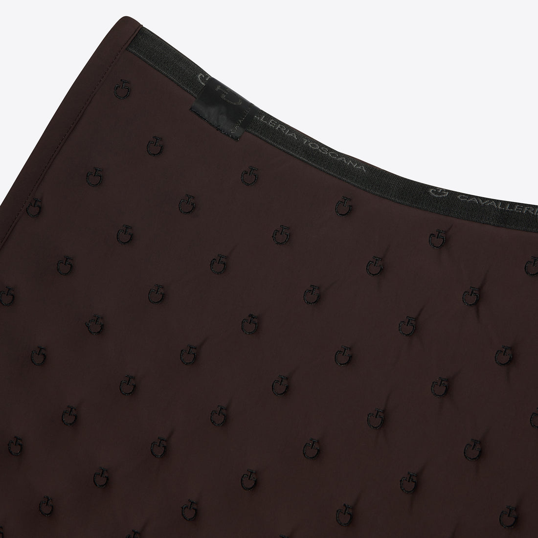 Cavalleria Toscana Embroidery Jumping Saddle Pad - Expresso