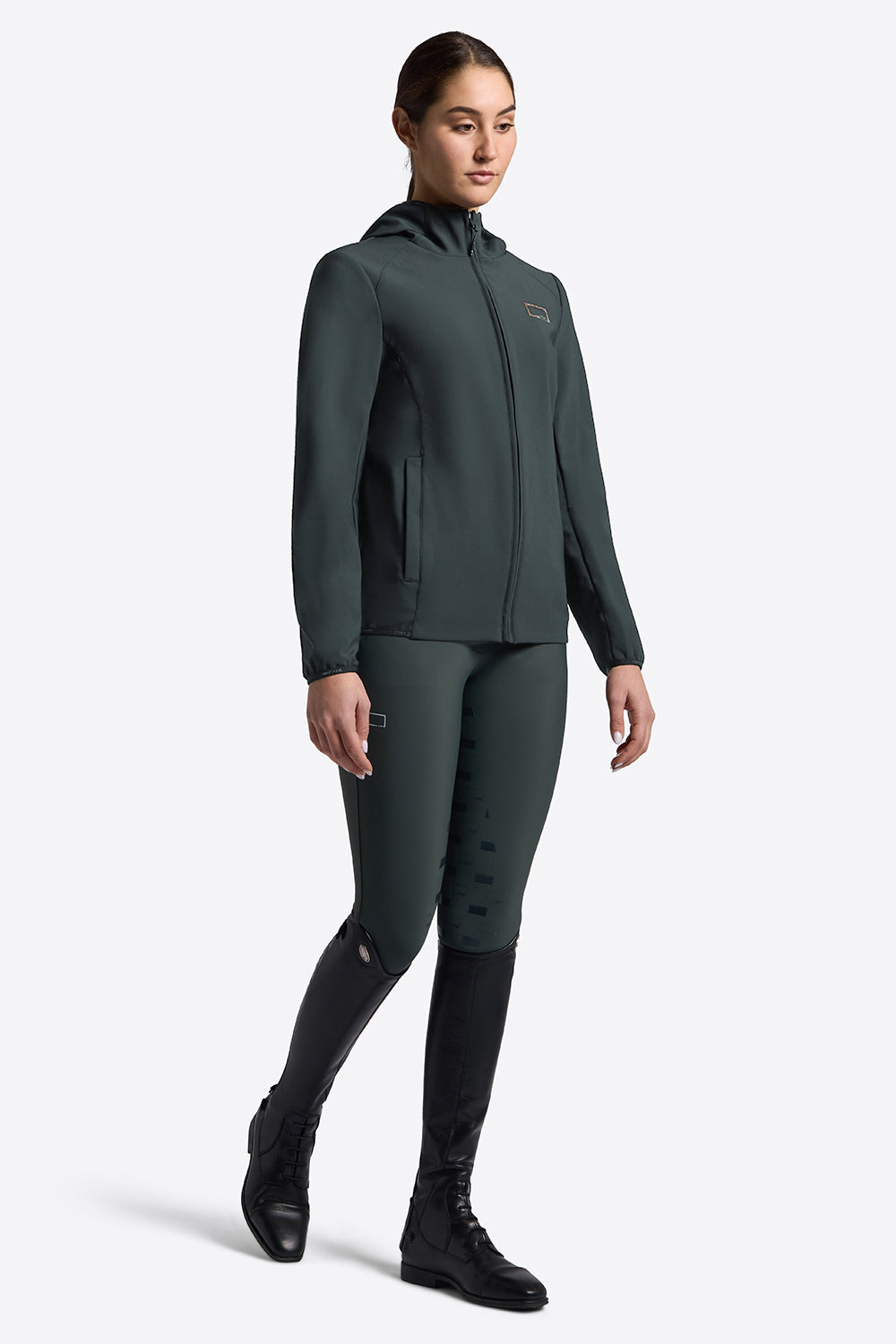 Riders Gene Women’s Soft Shell with Rhinestones - Deep Forest