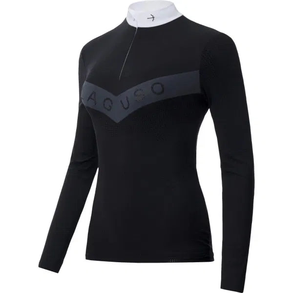 Laguso Vivien Logo p2 Black Mesh Competition Shirt