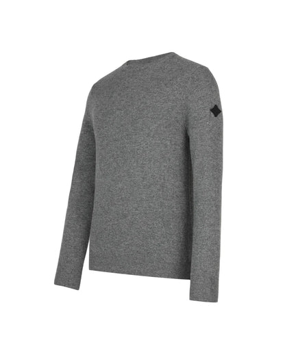Trolle Mens Tonal Cashmere Logo Crew Sweater 