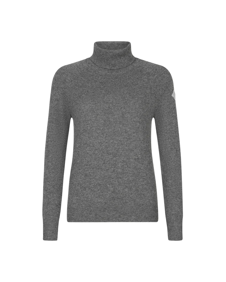 Trolle Tonal Fine Cashmere Logo Turtleneck 