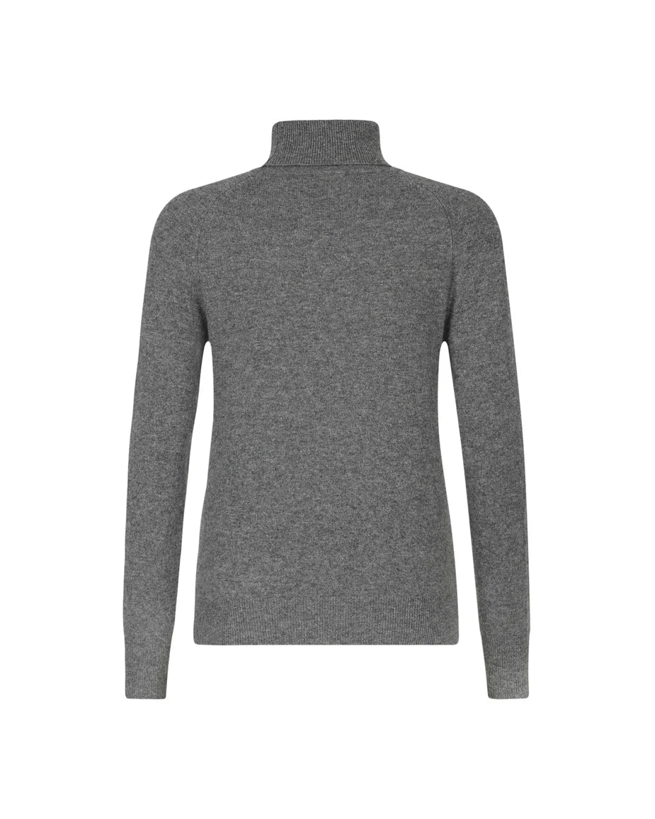 Trolle Tonal Fine Cashmere Logo Turtleneck 