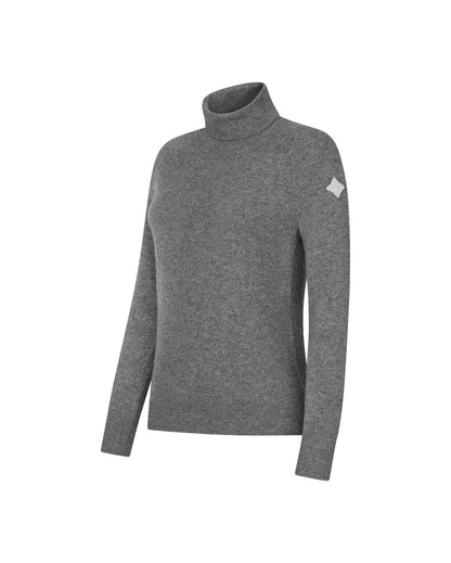 Trolle Tonal Fine Cashmere Logo Turtleneck 