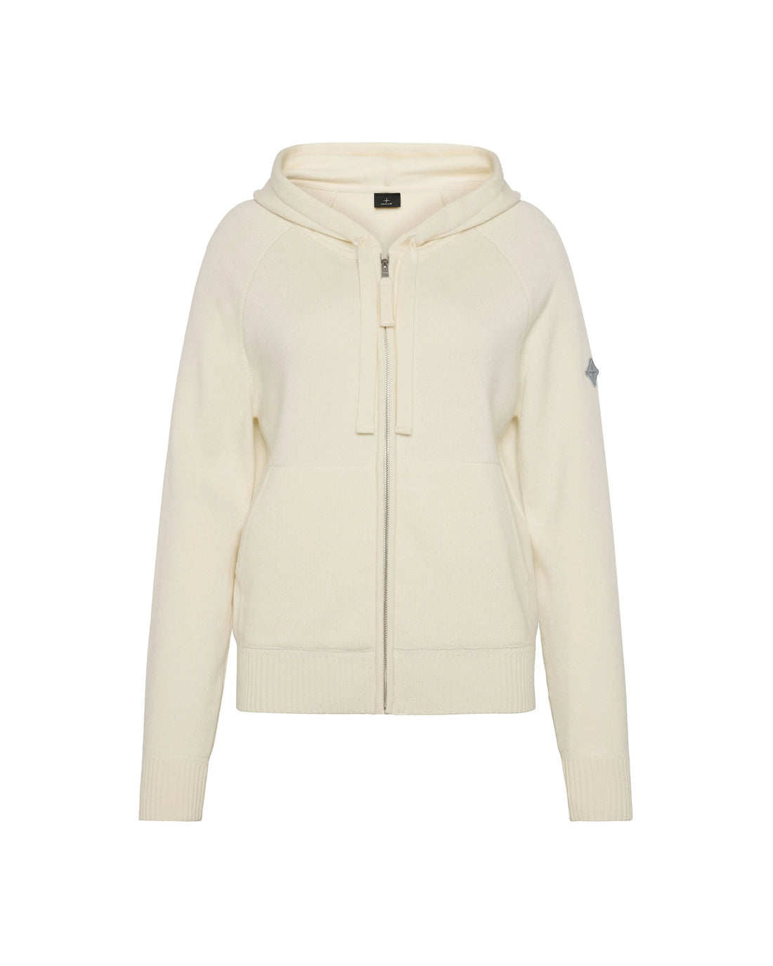 Trolle Loose Fit Extra Fine Merino Zip Hoodie Female off White