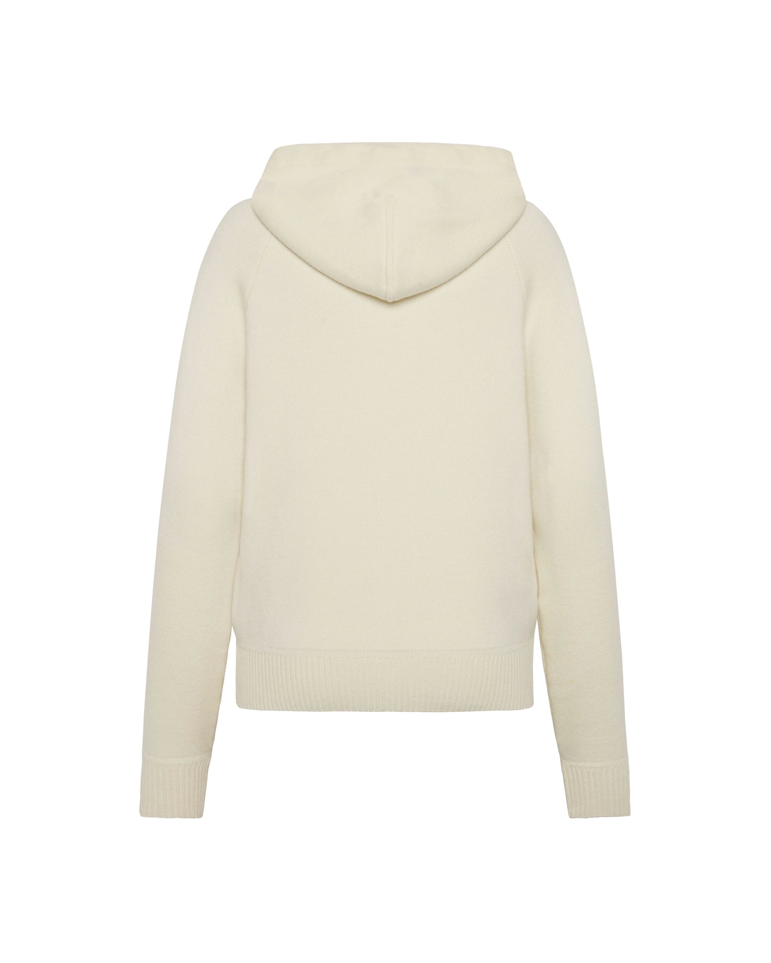 Trolle Loose Fit Extra Fine Merino Zip Hoodie Female off White