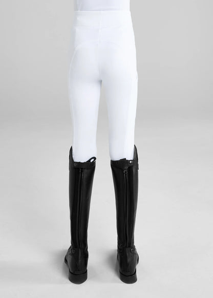 Aztec Diamond White Knee Grip Leggings