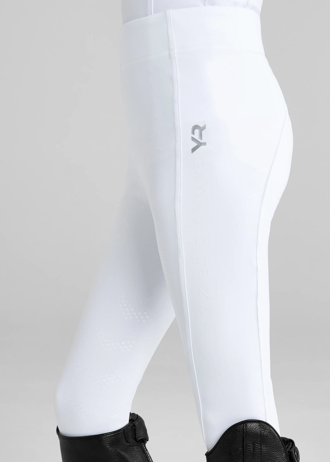 Aztec Diamond White Knee Grip Leggings