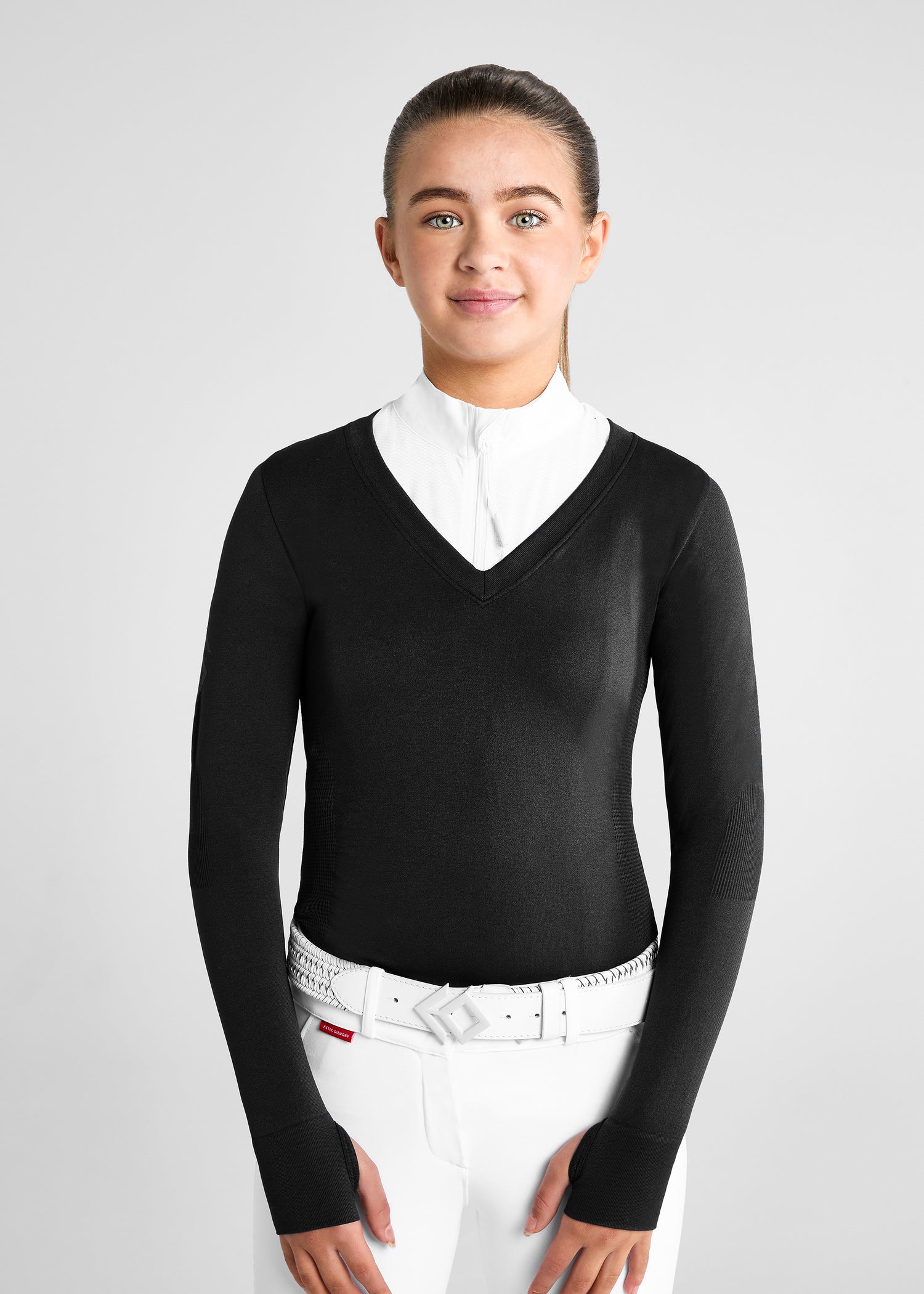 Aztec Diamond Young Rider Black Show Sweater  At IG Equine Boutique 