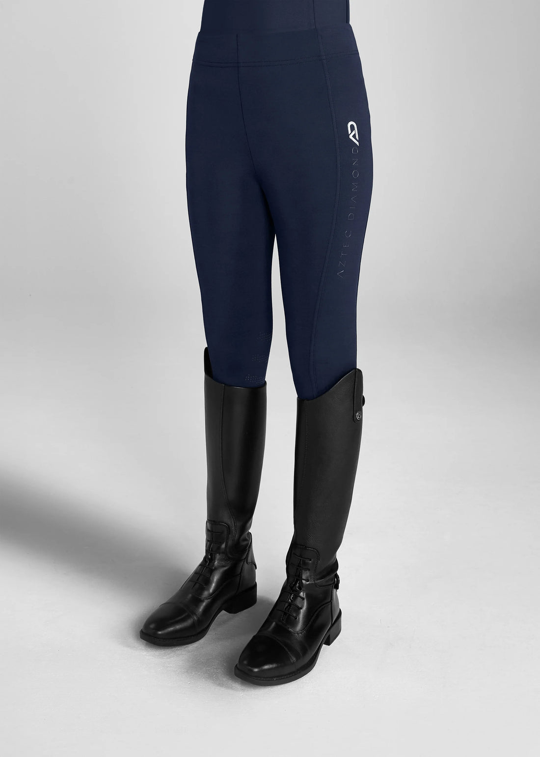 Aztec Diamond Navy Knee Grip Leggings