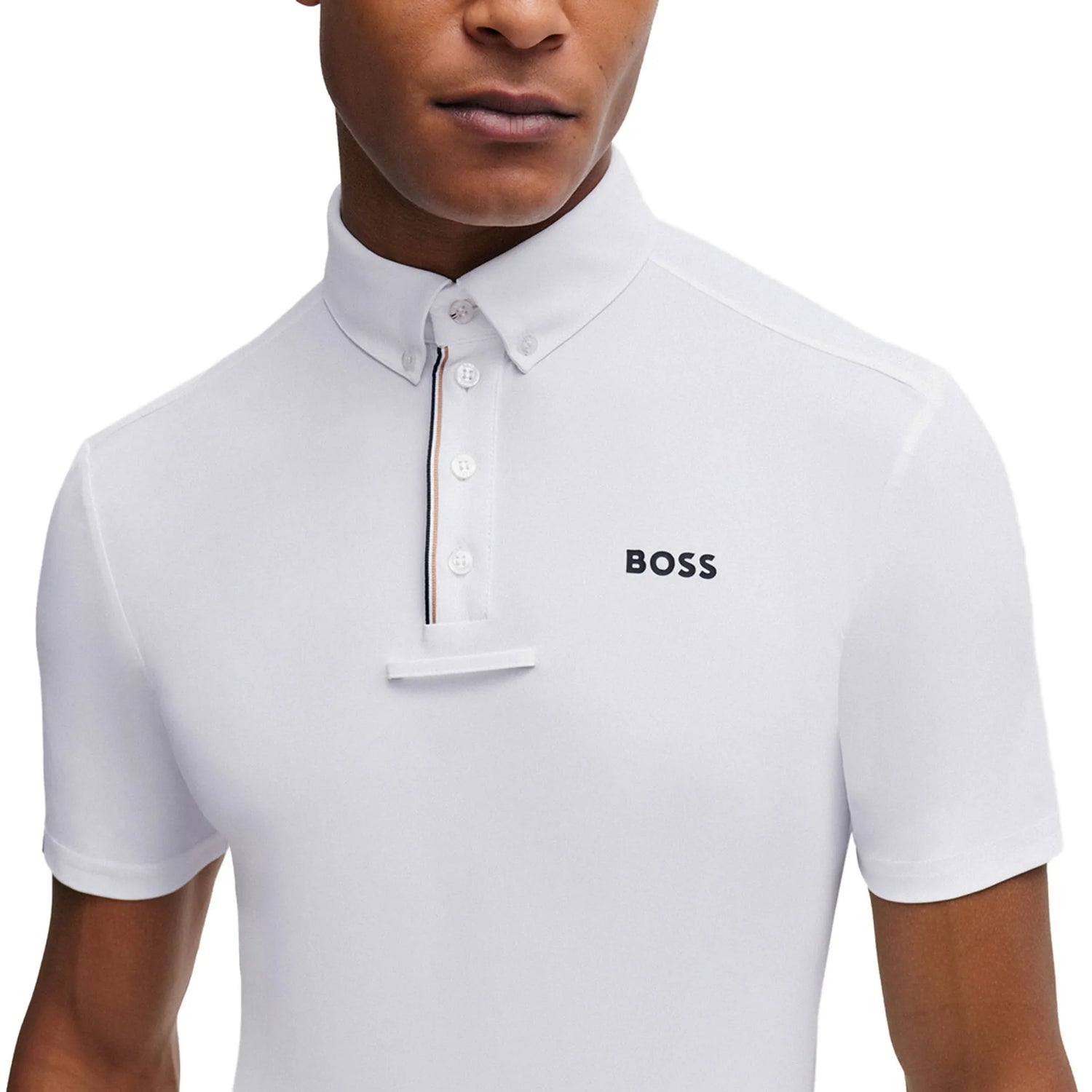 Boss Equestrian Men Marty Competition Shirt Signature White