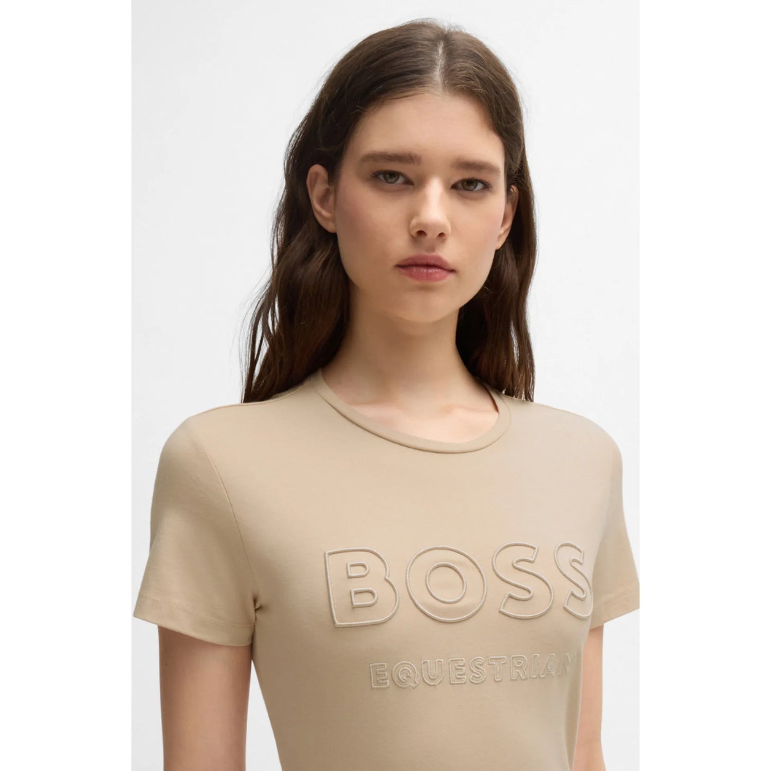 Boss Equestrian Maya T-Shirt Logo Sand