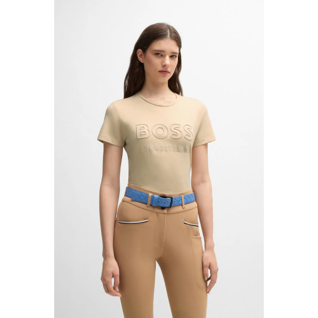 Boss Equestrian Maya T-Shirt Logo Sand