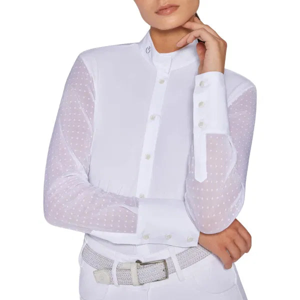 cavalleria toscana jersey polka dot long sleeve competition shirt