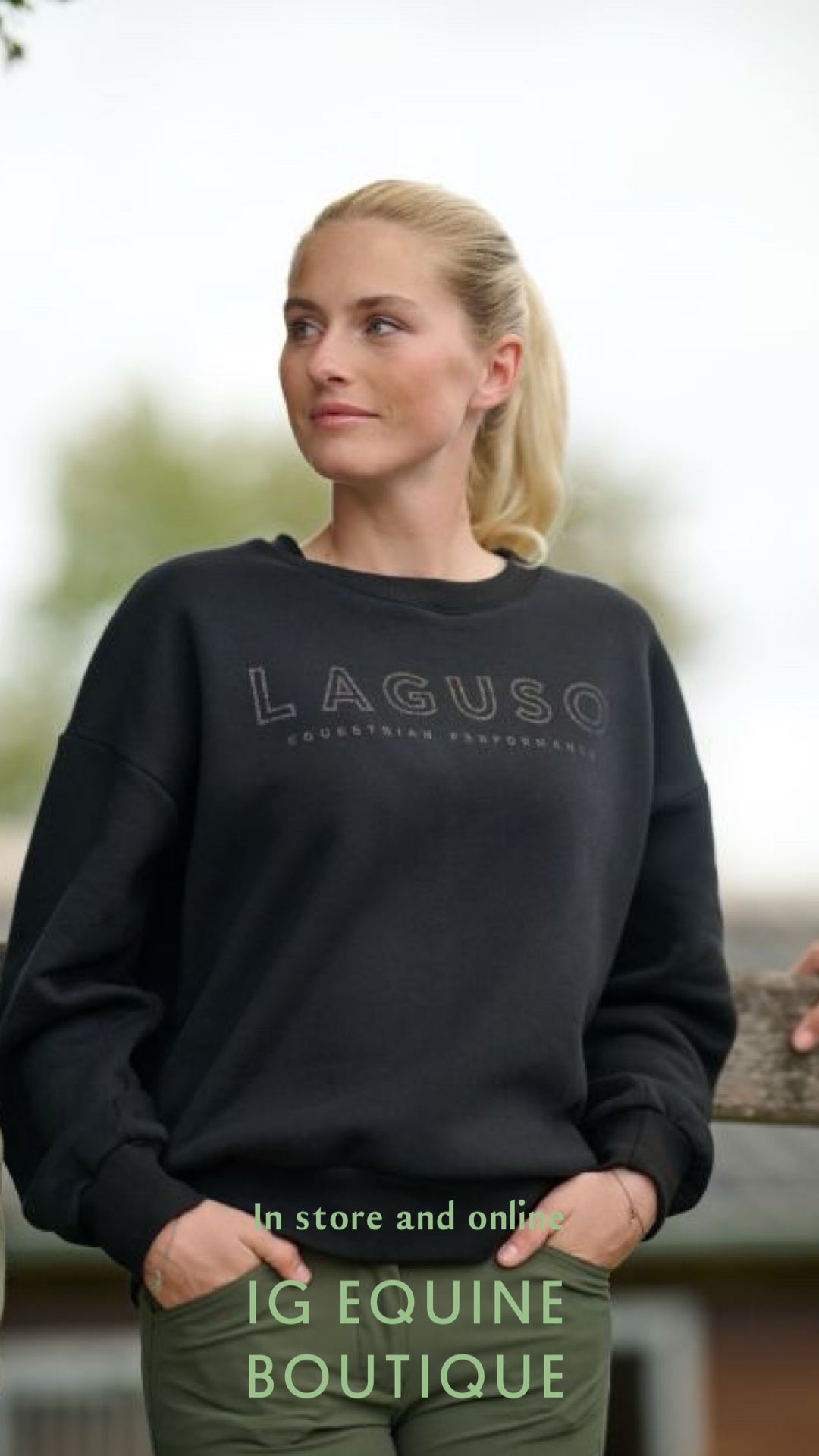 Laguso Thesi Black Kavair Glitter Logo Sweatshirt