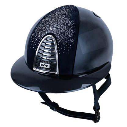 KEP Cromo 2.0 Polo Polish/Suede Nebula Riding Hat - Blue/Silver