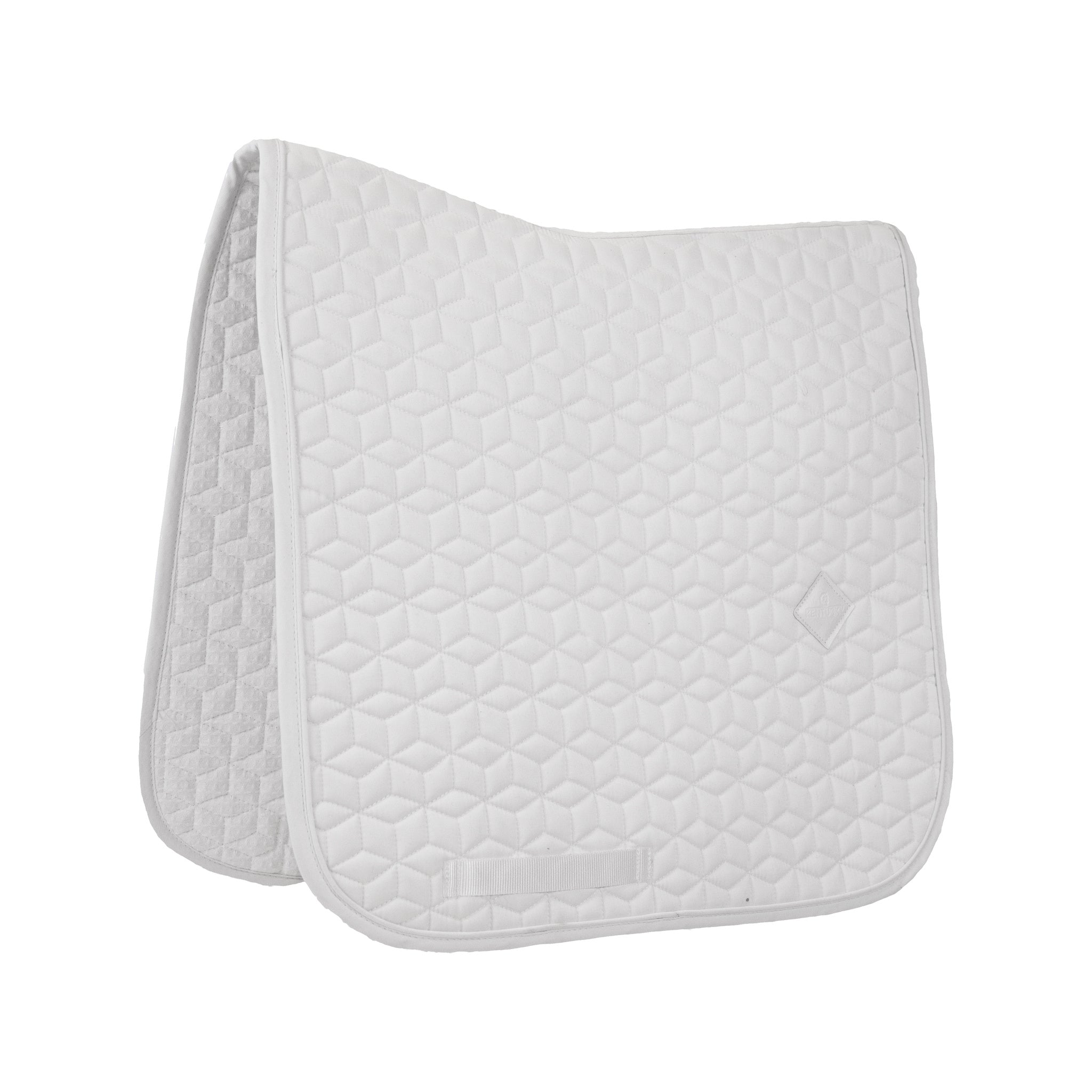 The all white classic dressage pad by Kentucky is the perfect timeless and classy saddle pad for competitions or riding at home for a more simplistic look.