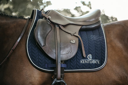 Kentucky Logo Fishbone Leather Show Jumping Saddle Pad
