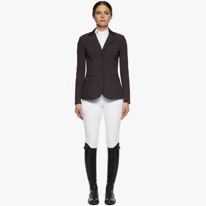 The Plum Cavalleria Toscana show jackets has all the features you expect from CT in the sophisticated plum colour. Featuring black stud buttons and zip opening for that perfect fit and securing whist wearing. Finished with black contrast trims and the iconic Cavalleria Toscana logo on the sleeve.  Matching items available.  Machine washable.