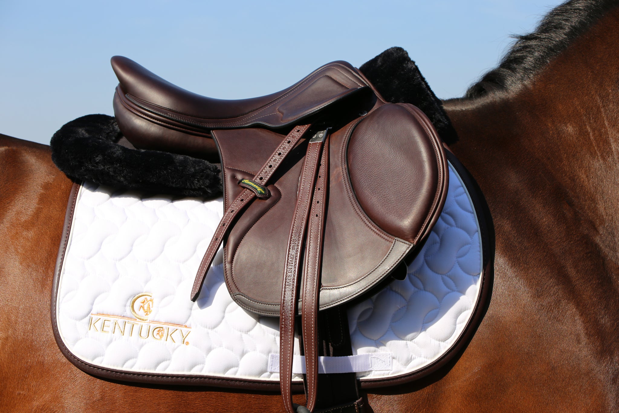 This ultra-thin Kentucky Half Pad has been developed with advanced technical materials to offer the rider a closer contact with their horse, while also protecting the horse&