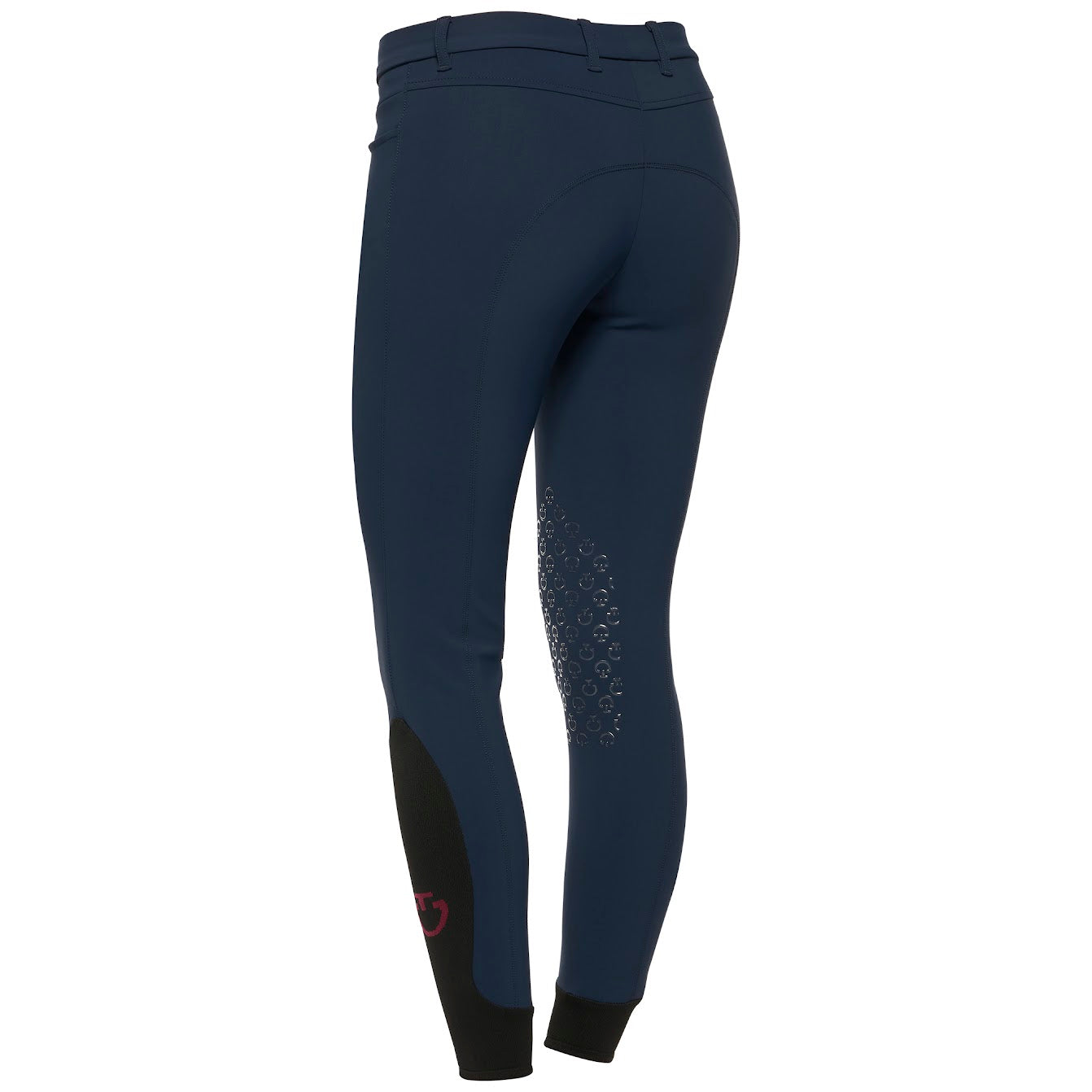 Cavalleria Toscana new navy System Grip breeches are made from a technical four-way stretch jersey fabric.   The fabric is also anti-UV, fast-drying and anti-bacterial, making the breeches ideal for the busy competition rider.