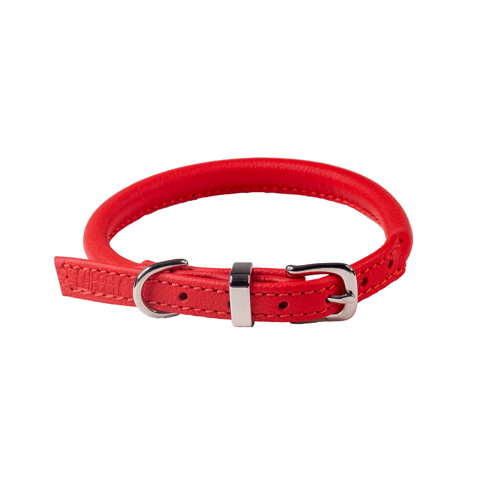 The rolled leather collar is ideal for dogs with long or curly coats. The rolled construction helps to prevent knots forming in the coat (lookin&