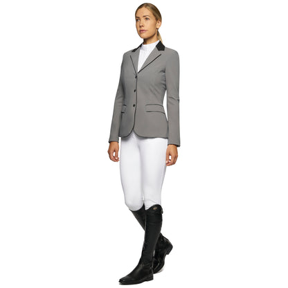 Cavalleria Toscana Light Grey Zip and Stud GP Show Jacket