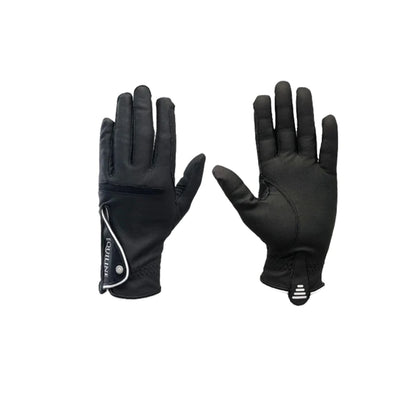 EQUILINE X-GLOVE BLACK GLOVES WITH EQUILINE LOGO  X-GLOVE is the new glove by Equiline, designed to meet the needs of all riders. Technology is combined with touch-screen innovation. Made of polyurethane, they ensure greater adherence distributed throughout the palm of the hand, thus providing more sense