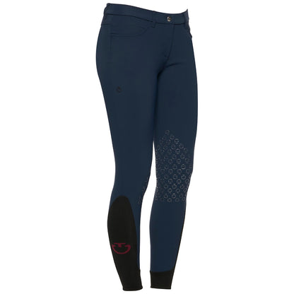 Cavalleria Toscana new navy System Grip breeches are made from a technical four-way stretch jersey fabric.   The fabric is also anti-UV, fast-drying and anti-bacterial, making the breeches ideal for the busy competition rider.