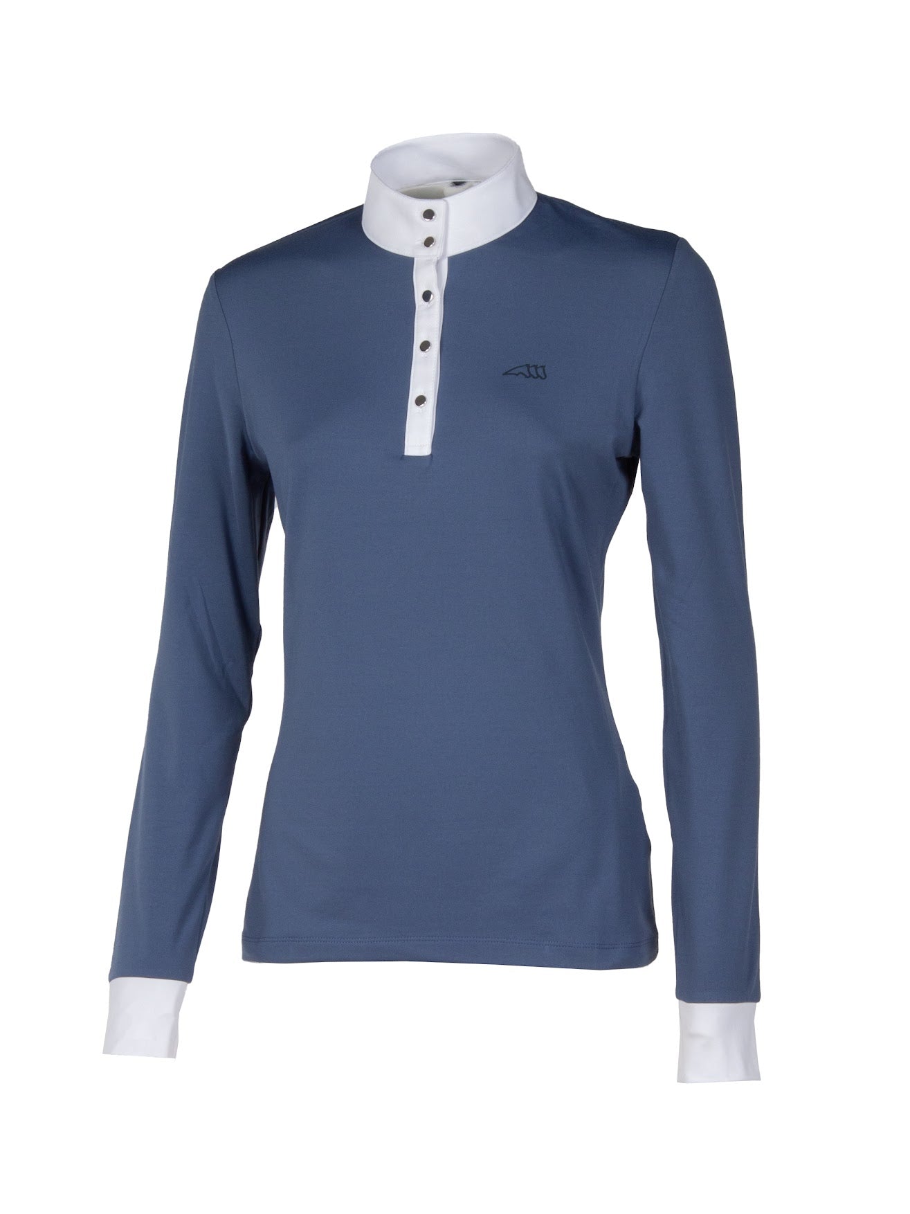 Add a touch of colour to your competition wardrobe with the Equiline competition shirt Emark.  The highly breathable, quick dry material is warm and soft on the inside. With white cuffs and collar and finished with silver buttons up the front. Finished with the Equiline logo on the front.  Available in Camel or Tempest Blue.