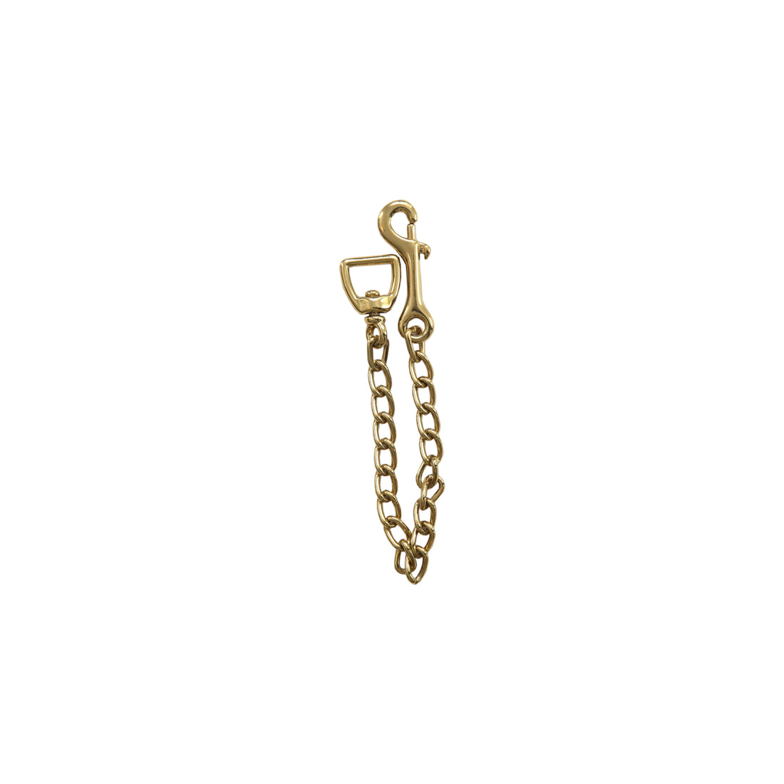 The Kentucky stallion chain is 60cm and finished in gold. This product offers more control when handling a stallion or a horse with a lot of character.