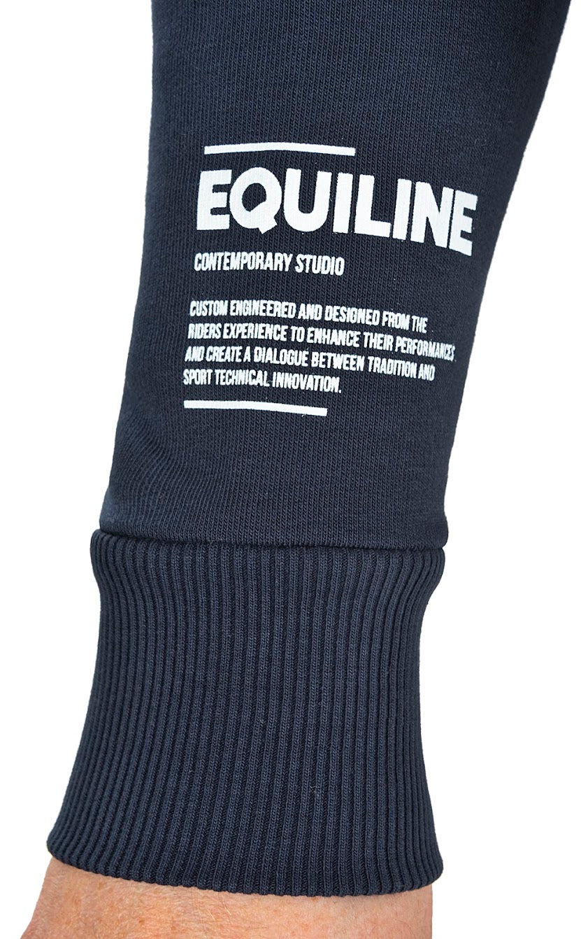 The Equiline Contemporary studio sweatshirt is a great way to finish off any outfit at the yard or at shows. Made from jersey it’s extremely comfortable. The Stdio design in on the front and sleeve. Mesh inserts to give that contemporary modern look.  Coordinating  items available 