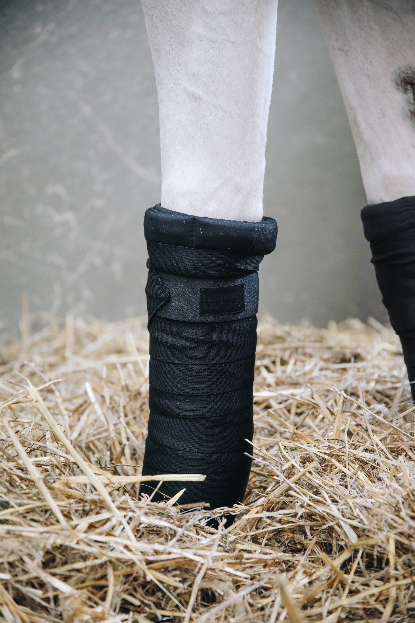 The Kentucky Repellent Stable Bandages are made out of a smooth fiber, so when they are used in the stable, they repel shavings. This makes them very easy to clean and low maintenance. 