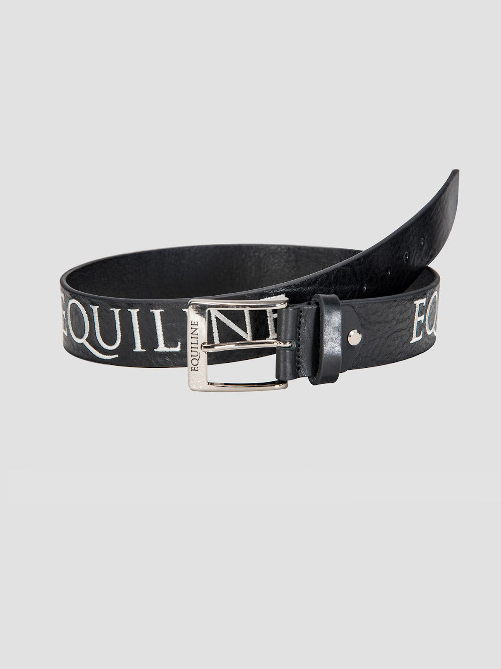 Equiline One Elastic Woven Belt. Made from luxury leather with the Equiline logo embroidered throughout the length. 