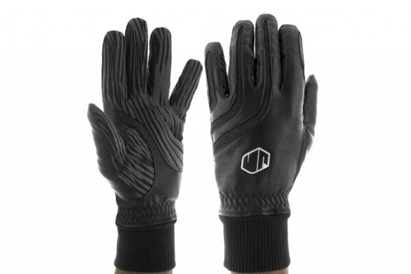 The Samshield Black V skin hunter riding glove is a highly durable winter glove. The wind proof mesh offers flexibility for high end comfort and flexibility when riding and on the yard. Thinsulate and micro polar fleece lining for extra warmth this winter. Strong suede fabric base fingerprinted with real silicone on the inside. Finished with the Samshield logo on the front.   
