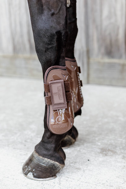 Kentucky Brown Velcro Bamboo Shield Tendon Boots