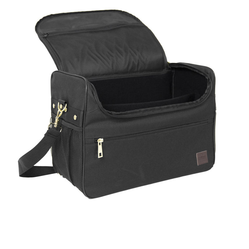 The Kentucky horse wear  grooming bag is perfect way to store all your grooming essentials.  The adjustable inserts allow you to organize the bag however you want. Because of its large size, even spray bottles fit into this bag.